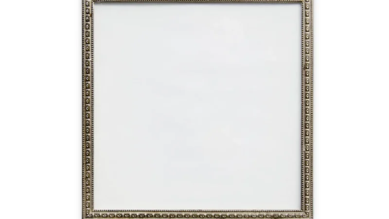 DONUM ARTIS LUSTRO KWADRATOWE 70/70 Z KSZTAŁTNĄ SREBRNĄ RAMĄ