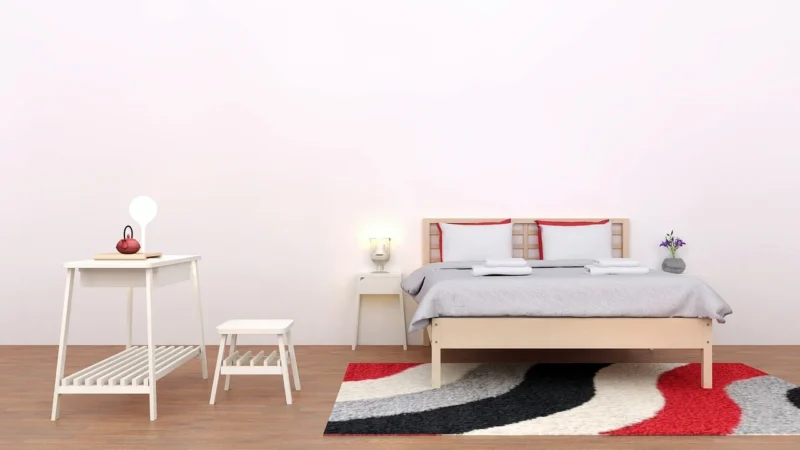 Ekodom Łóżko Drewniane Glamour Olcha Biała 160X200 Szuflada 2/3 Długości